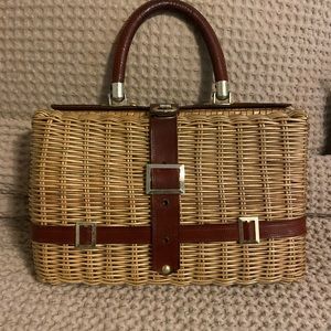 Classic Vintage Wicker Handbag Purse